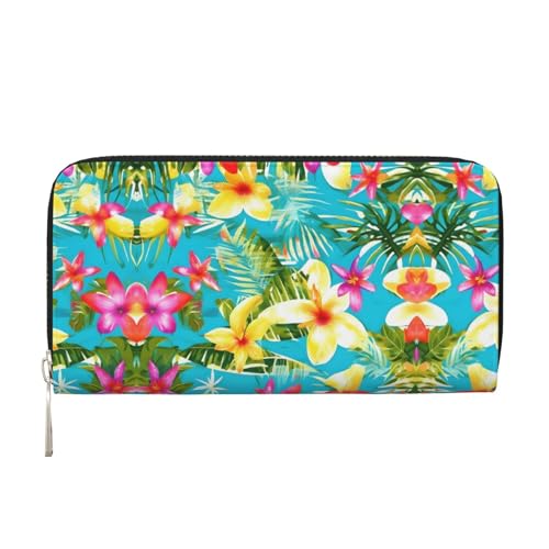 SKKNT Damen-Geldbörse mit hawaiianischem Druck, geräumig, trendig, Leder, für Freizeit und Reisen, Schwarz, Einheitsgröße, Kunst SKKNT Damen-Geldbörse mit hawaiianischem Druck, geräumig, trendig, Leder, für Freizeit und Reisen, Schwarz, Einheitsgröße, Kunst von SKKNT