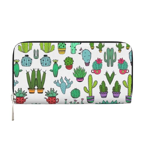 SKKNT Damen-Geldbörse mit hübschem Sukkulenten-Druck, geräumig, trendig, aus Leder, für Freizeit und Reisen, Schwarz, Einheitsgröße, Kunst SKKNT Damen-Geldbörse mit hübschem Sukkulenten-Druck, geräumig, trendig, aus Leder, für Freizeit und Reisen, Schwarz, Einheitsgröße, Kunst von SKKNT