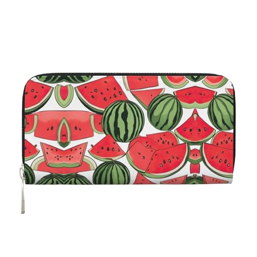SKKNT Damen-Geldbörse mit rotem Wassermelonen-Druck, geräumig, trendig, Leder, für Freizeit und Reisen, Schwarz, Einheitsgröße, Kunst SKKNT Damen-Geldbörse mit rotem Wassermelonen-Druck, geräumig, trendig, Leder, für Freizeit und Reisen, Schwarz, Einheitsgröße, Kunst von SKKNT