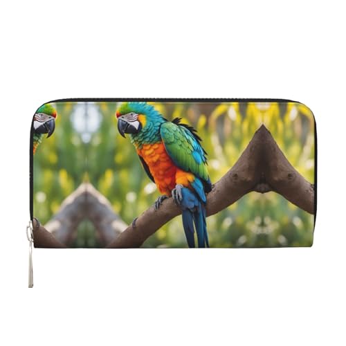 SKKNT Fantastischer Papageienfeder-Druck, geräumige, trendige Leder-Handbrieftasche, Damen-Geldbörse, Clutch für Freizeit und Reisen, Schwarz, Einheitsgröße, Kunst SKKNT Fantastischer Papageienfeder-Druck, geräumige, trendige Leder-Handbrieftasche, Damen-Geldbörse, Clutch für Freizeit und Reisen, Schwarz, Einheitsgröße, Kunst von SKKNT