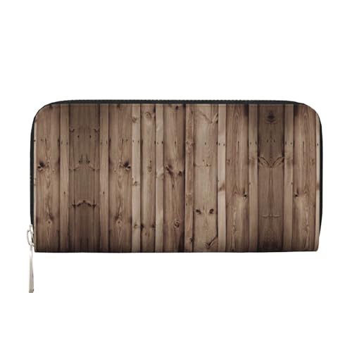 SKKNT Geldbörse mit Holzmaserung, geräumige, trendige Leder-Handbrieftasche, Clutch, für Freizeit und Reisen, Schwarz, Einheitsgröße, Kunst von SKKNT