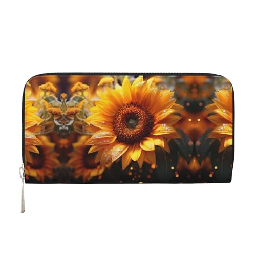 SKKNT Sonnenblume Schönheit Druck geräumig trendige Leder Handgeldbörse Frauen Brieftasche Kupplung für den täglichen Gebrauch und Reisen, Schwarz, One Size, schwarzes, One Size, Kunst SKKNT Sonnenblume Schönheit Druck geräumig trendige Leder Handgeldbörse Frauen Brieftasche Kupplung für den täglichen Gebrauch und Reisen, Schwarz, One Size, schwarzes, One Size, Kunst von SKKNT