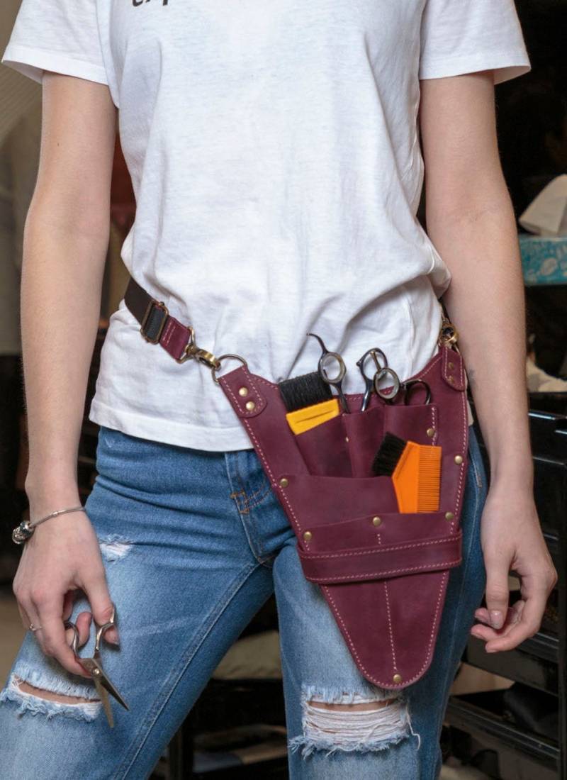 stylist Werkzeugtasche, Leder Friseur Werkzeug Tasche, Scheren Halter, Hairstylist Halter stylist Werkzeugtasche, Leder Friseur Werkzeug Tasche, Scheren Halter, Hairstylist Halter von SKLKT