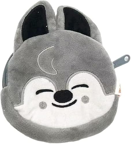 Stray Kids Multifunktions-Münze aus Plüsch Skzoo Cartoon Schlüsselanhänger Geldbörse SKZ Cartoon Rucksack Telefon Anhänger Schlüsselanhänger für Kpop Fans Kinder, Wolf Chan, Novelty von SKLTN