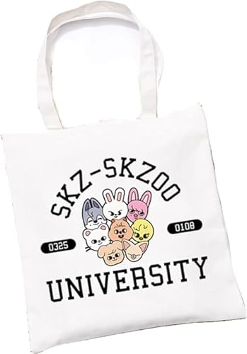 Stray Kids SKZOO Kosmetiktasche SKZ Handtasche aus Segeltuch, einfach und kreativ, mit Schultergurt, für Stay Fans Skz Coupe, E von SKLTN