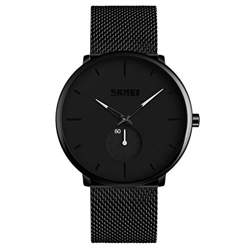 SKMEI Quarzuhr für Herren, modisch, wasserdicht, schwarzes Metall-Netzband weiß SKMEI Quarzuhr für Herren, modisch, wasserdicht, schwarzes Metall-Netzband weiß von SKMEI