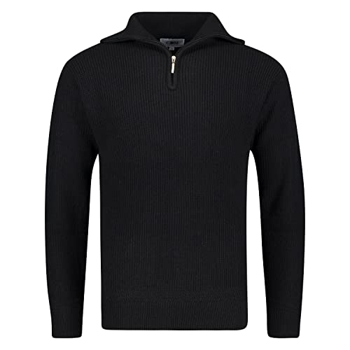 Skogen CDM Strick-Pullover mit Troyerkragen in schwarz bis Übergröße 9XL, Größe:4XL von Skogen