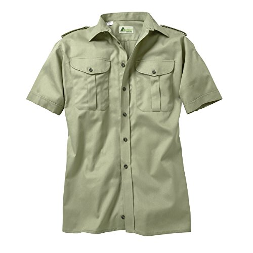 Skogen Jagdhemd schilfgrün mit kurzem Arm Übergröße, Kragenweite:48 von Skogen