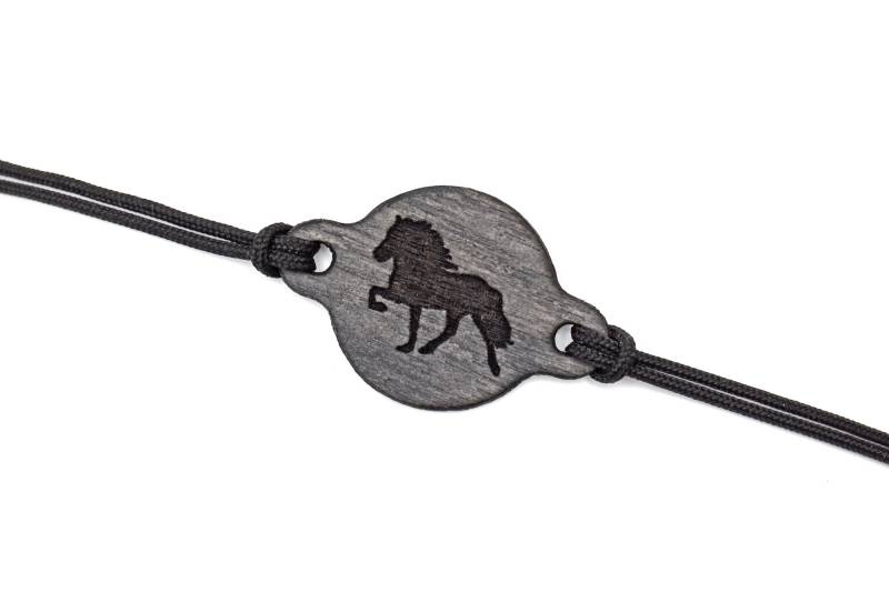 Skonida Armband Juna Aus Holz Und Segeltau Mit Gravur "Pony" I Geschenkidee Für Pferdefreunde Pony-Mädchen Geschenkverpackung von SKONIDA