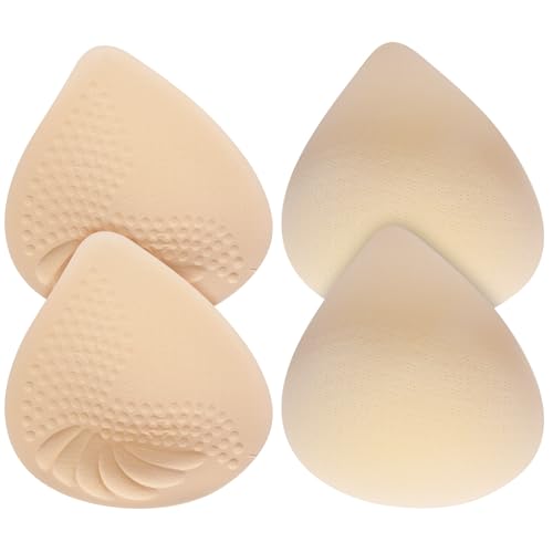 SKONVIC 2 Paar BH Einlagen BH-Pads Push up Atmungsaktive BH Cups Einsätze für Damen Bademode Bikinis Unterwäsche (2 Paar Beige, L) von SKONVIC