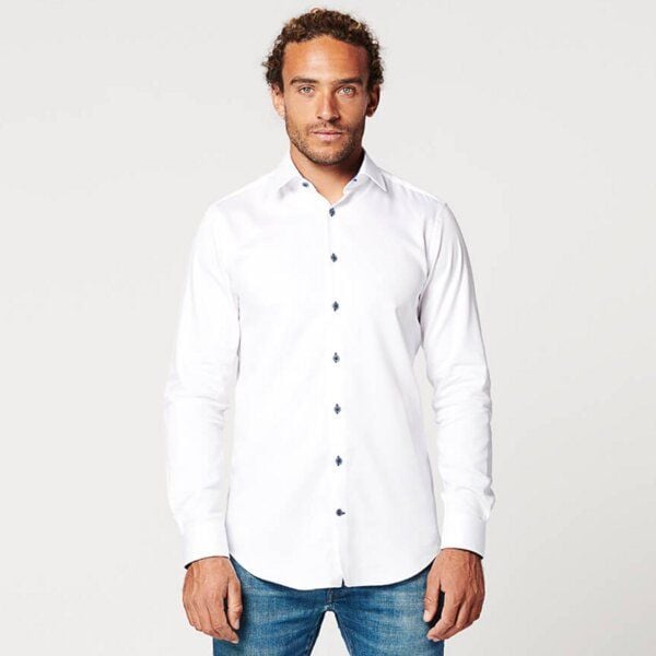 SKOT Fashion Nachhaltige Langarm Herren Hemd Circular White Contrast von SKOT Fashion