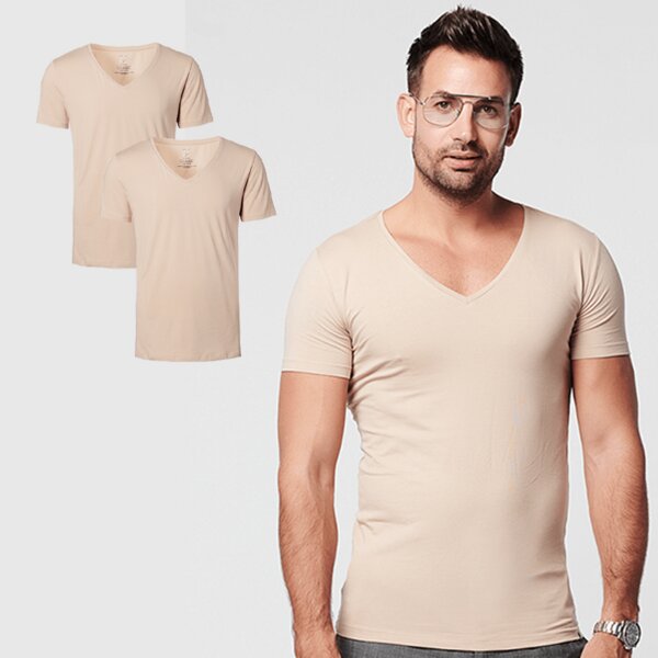 SKOT Fashion Nachhaltige T-Shirt 2-pack / Herren /  Tief V-neck / Unsichtbar von SKOT Fashion