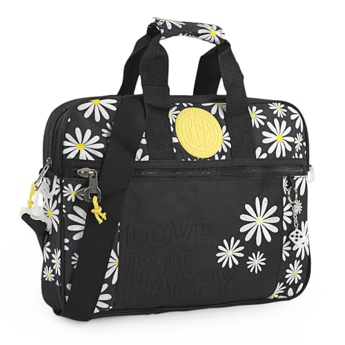 SKPAT - Arkentasche Kinder - Aktenkoffer Schule mit Verstellbarem, Abnehmbarem Schultergurt - Hochwertige und Elegante Kinder Aktenkoffer - Laptoptasche 133706, Schwarz von SKPAT