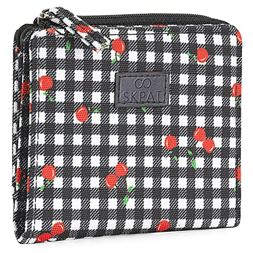 SKPAT - Geldbörse Damen Gross - Strapazierfähige Portemonnaie Damen - Damen Geldbörse - Damen-Geldbörsen mit Materialien - Damen Portemonnaie, Schwarz von SKPAT