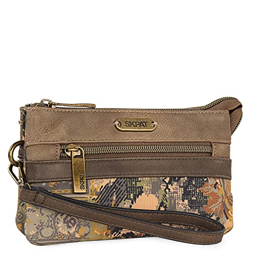 SKPAT - Clutch - Elegante Handgelenktasche Damen, Portemonnaie Damen & Handtasche Damen 312719, Braun von SKPAT