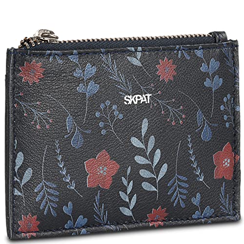 SKPAT - Geldbörse Damen Leder - Strapazierfähige Portmonee Damen Leder - Geldbeutel Damen. Damen-Geldbörsen. Portemonnaie Damen Leder mit Mehreren fächern, Marine Blau von SKPAT