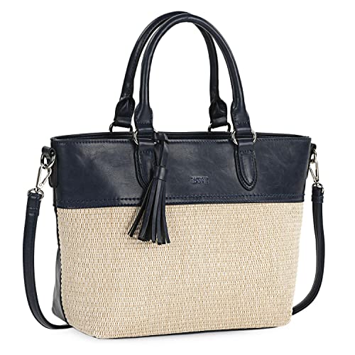 SKPAT - Handtasche Damen Umhängetasche - Handtaschen Damen Mittelgross mit verstellbarem riemen - Umhängetasche Damen hergestellt aus hochwertigem material - Dauerhaft Damen-Umhãngetasche, Marine Blau von SKPAT