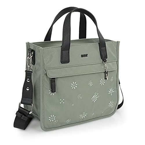 SKPAT - Henkeltasche Damen Handtasche Handtasche Damen Groß Damentaschen Für Alltag Arbeit Reise Mit Viel Stauraum Und Elegantes Design, Kaki von SKPAT