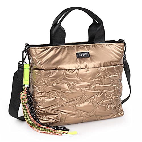 SKPAT - Handtasche Damen Umhängetasche - Handtaschen Damen Mittelgross mit verstellbarem riemen - Umhängetasche Damen hergestellt aus hochwertigem material - Dauerhaft Damen-Umhãngetaschen 316, Bronze von SKPAT