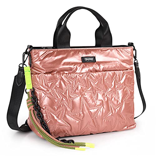 SKPAT - Handtasche Damen Umhängetasche - Handtaschen Damen Mittelgross mit verstellbarem riemen - Umhängetasche Damen hergestellt aus hochwertigem material - Dauerhaft Damen-Umhãngetaschen 316, Kupfer von SKPAT