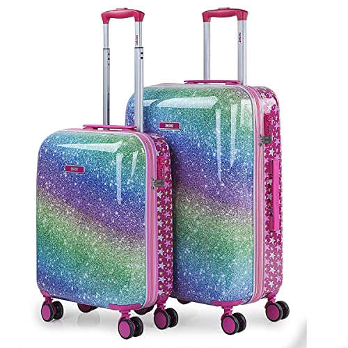 SKPAT - Kinderkoffer Mädchen - Kinder Kofferset. Kinderkoffer mit Rollen - 4 Rädrig Reisekoffer Kinder. Langlebiger Kinder Trolley. Reisekoffer für Kinder, Fuchsia von SKPAT