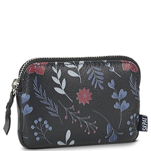SKPAT - Geldbörse Damen Leder Strapazierfähig - Portemonnaie Mit Mehreren Fächern - Marine Blau von SKPAT