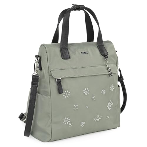 SKPAT - Rucksack Damen mit Anti Diebstahl Funktion, Damenrucksack Anti Diebstahl Tasche, Kleiner Rucksack Damen, Antidiebstahlrucksack Damen, Kaki von SKPAT