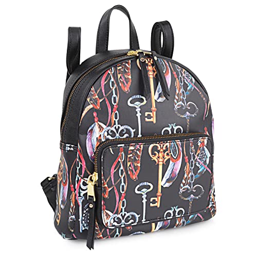 SKPAT - Cityrucksack Damen Klein Elegant Rucksack Damen Schwarz Alltag Modern, Kleiner Rucksack Damen für Büro Reise City Kollektion., Schlüssel von SKPAT