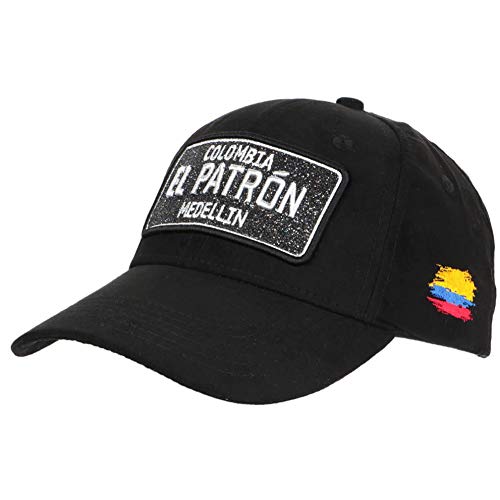 El Patron Baseball-Kappe, Schwarz und Silber, Strass, Wildlederoptik, Unisex Gr. Einheitsgröße, Schwarz von SKR