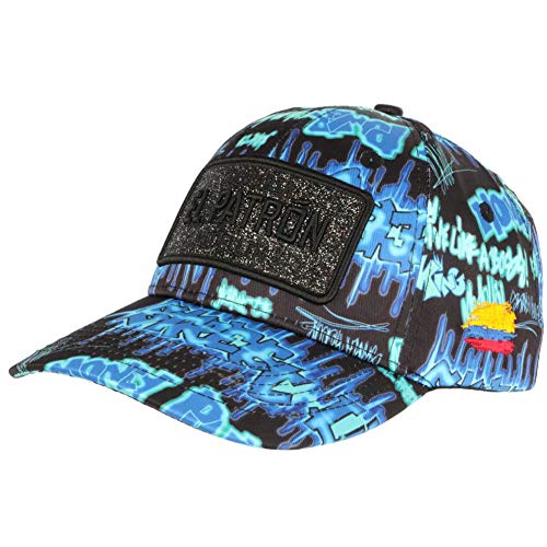 El Patron Baseball-Kappe Blau Colombia Print Streetwear Fashion Medellin – Unisex Gr. Einheitsgröße, blau von SKR