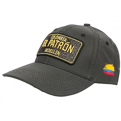 El Patron Schirmmütze Grau Doree Leinwand Reflect Strass Colombia Baseball – Unisex, grau, Einheitsgröße von SKR