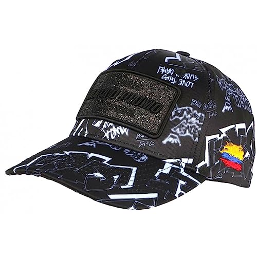 Plata o Plomo Baseball-Kappe, Schwarz und Weiß, Strass, Colombia Baseball – Unisex, Schwarz , Einheitsgröße von SKR