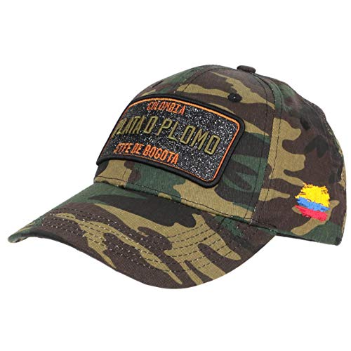 Plata o Plomo Camouflage Grün Patch Strass Colombia Baseball – Unisex Gr. Einheitsgröße, grün von SKR