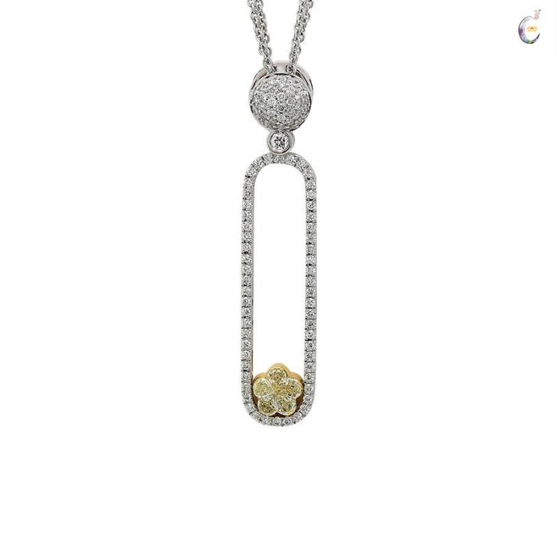 0.44 Karat Ausgefallener Gelber Diamant Anhänger, Igi-Zertifiziert, Natur Geburtstag & Weihnachtsgeschenk von SKSMHKLTD