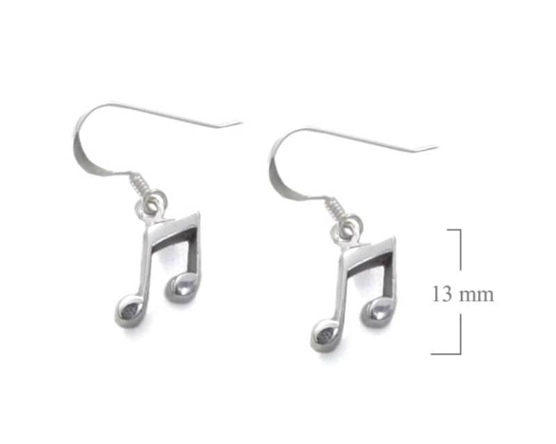 925 Sterling Silber Drop Dangle Musiknoten Ohrringe von SKSilverJewellery