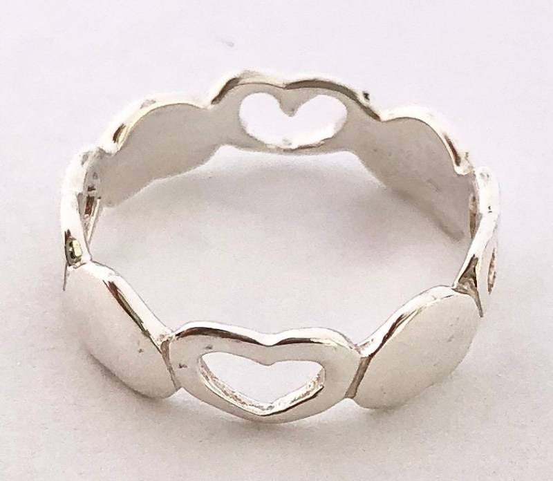 925 Sterling Silber Offene Liebe Herz Ring von SKSilverJewellery