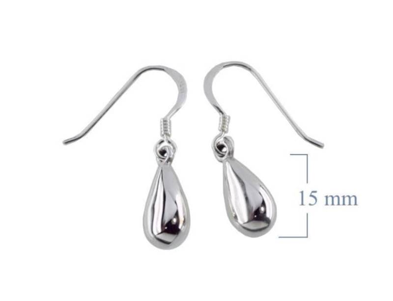 925 Sterling Silber Teardrop Ball Ohrringe Baumeln von SKSilverJewellery