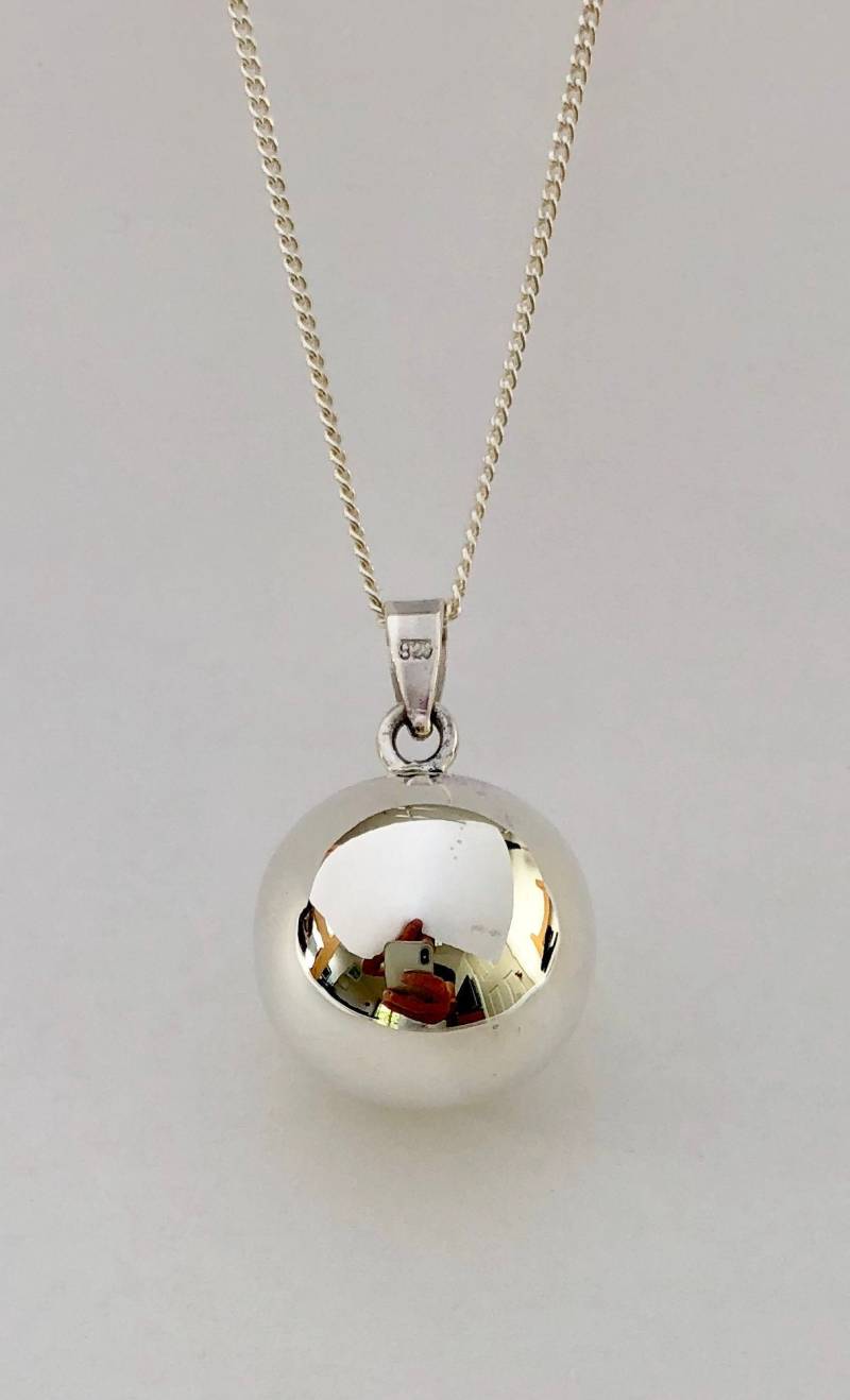 Kugel-Anhänger 14 Mm Teardrop Anhänger, Sterling Silber Panzerkette Option von SKSilverJewellery