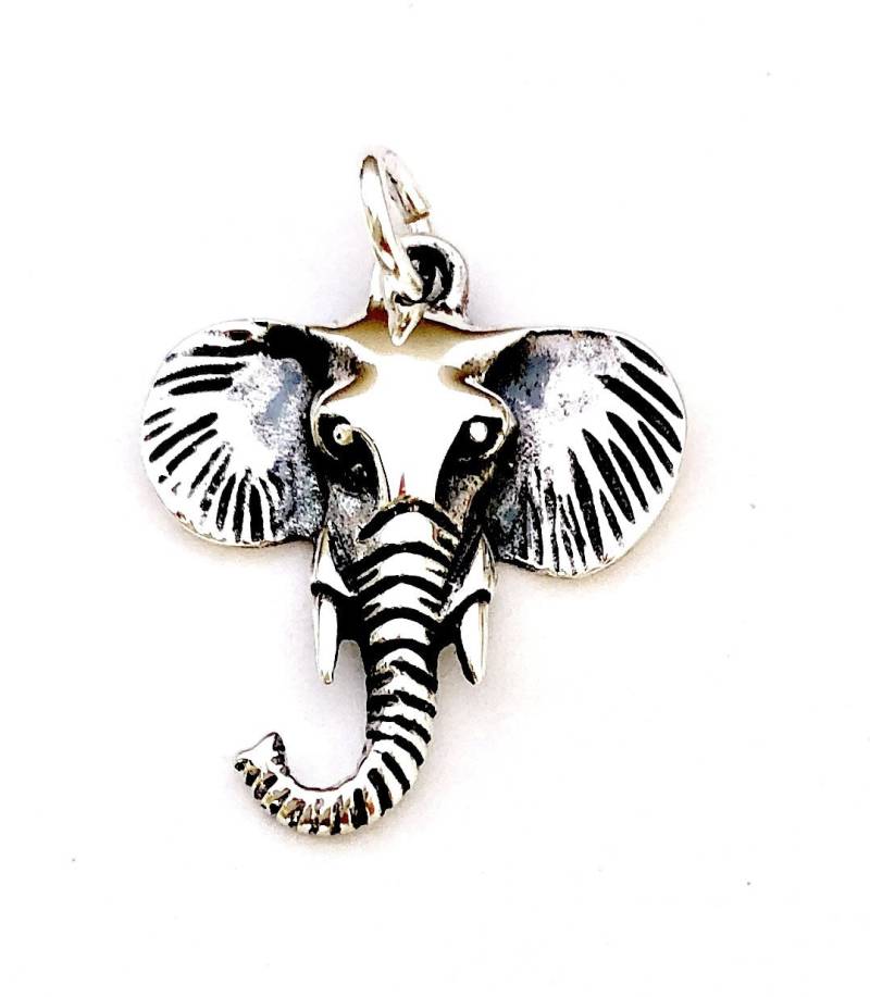 sterling Silber Elefant Tier Anhänger Halskette Mit Panzerkette Optionen von SKSilverJewellery