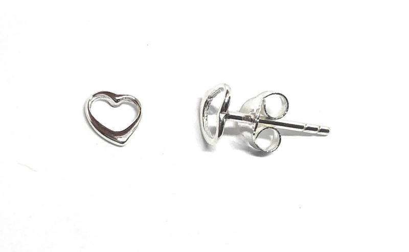 sterling Silber Liebe Herz Ohrstecker 6 Mm Oder 8 von SKSilverJewellery