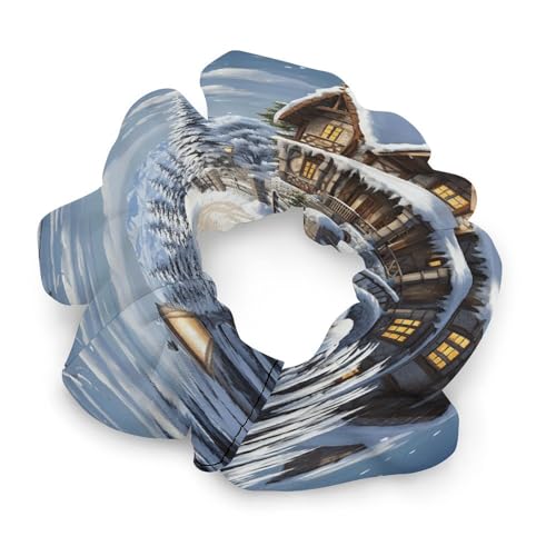 Haargummis für Damen, Weihnachten, Winter, fröhliche Szene, elastische Haarbänder, niedlicher Pferdeschwanz-Halter, Damen-Haar-Accessoires von SKTNBM