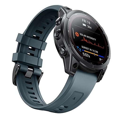 SKXMOD 26 x 22 mm Silikon-Uhrenarmband für Garmin Fenix 6X 7X 7 6 Pro 5 5X Epix Smart Watch Easyfit Armband, 22mm Fenix 5-5Plus, Achat von SKXMOD