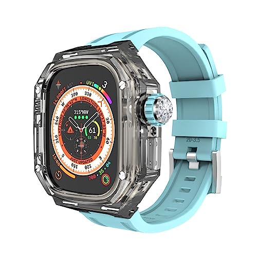SKXMOD Modifikationsset für Uhrengehäuse und Uhrenarmband, für Apple Watch Ultra 49 mm, transparentes Mod-Kit, Sportarmband, für iWatch 49 mm Ultra Armband, FOR 49MM, Achat von SKXMOD