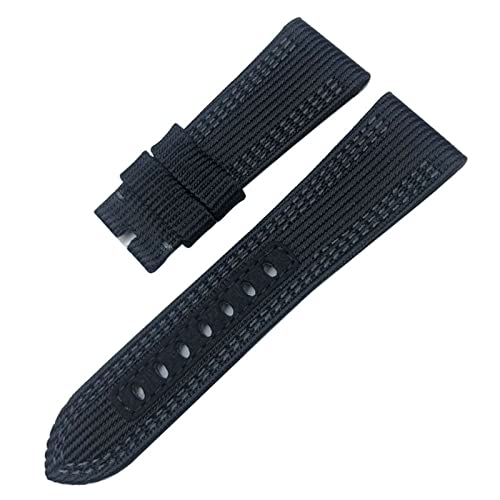 SKXMOD Sportuhrenband aus Segeltuch und Leder, für Panerai Submersible Luminor PAM 24 mm / 26 mm Serie, Nylongewebe, Uhrenarmband für 22/24 mm, Ersatzzubehör, 26 mm, Achat von SKXMOD
