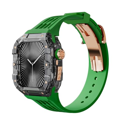 SKXMOD Transparentes Gehäuse-Modifikationsset, für Apple Watch 46 mm Armband, für iWatch Serie 10, 46 mm, Gummiband, Refit, Mod-Upgrade-Ersatzteil-Set, 46 mm, Achat von SKXMOD