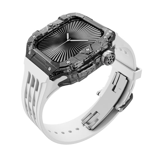 SKXMOD Transparentes Gehäuse-Modifikationsset, für Apple Watch 46 mm Armband, für iWatch Serie 10, 46 mm, Gummiband, Refit, Mod-Upgrade-Ersatzteil-Set, 46 mm, Achat von SKXMOD