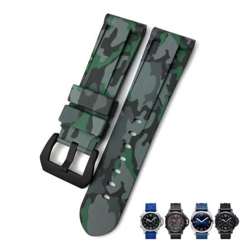 SKXMOD Uhrenarmband aus Gummi, 22 mm, 24 mm, 26 mm, für tauchfähiges, farbenfrohes und wasserdichtes Sport-Tarnmuster, 24 mm, Achat von SKXMOD