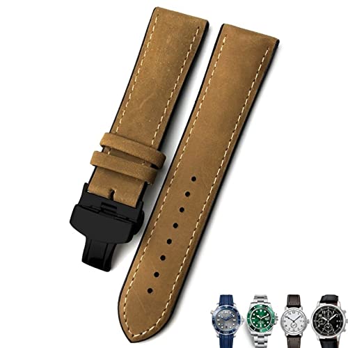 SKXMOD Uhrenarmband aus Leder, 20 mm, 21 mm, 22 mm, für Rolex für Omega Seamaster 300, Hamilton, Seiko, IWC, Tissot-Armband, Schwarz / Braun, 20 mm, Achat von SKXMOD