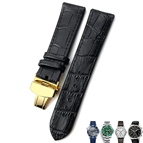 SKXMOD Uhrenarmband aus Leder, 20 mm, 21 mm, 22 mm, für Rolex für Omega Seamaster 300, Hamilton, Seiko, IWC, Tissot-Armband, Schwarz / Braun, 20 mm, Achat von SKXMOD