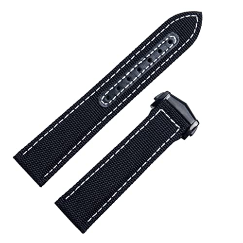 SKXMOD Uhrenarmband für Omega Strap Seamaster 300 AT150, Stoffleder, Aqua Terra 150, Faltschließe, 20 mm, 22 mm, Nylon-Canvas-Uhrenarmband, 22 mm, Achat von SKXMOD